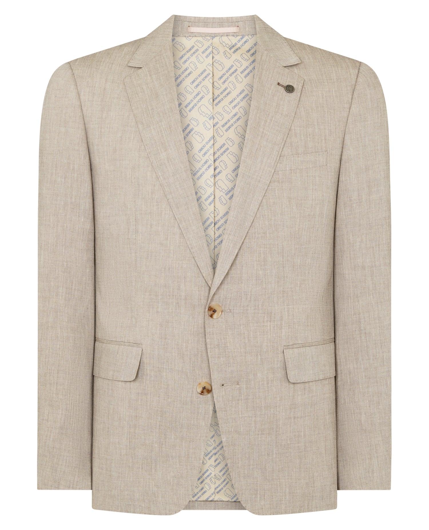 Man wearing a stone jacket