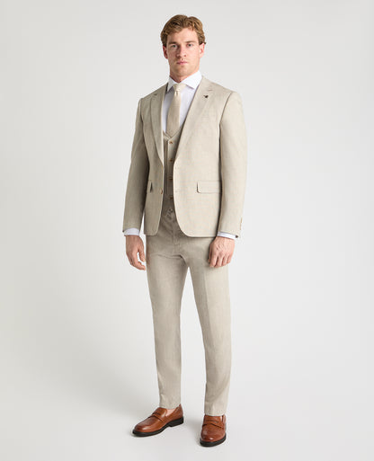 Man wearing a stone jacket