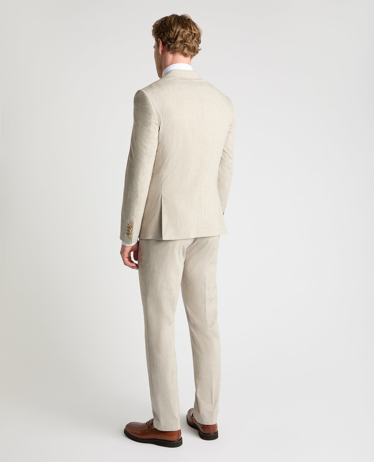 Man wearing a stone jacket