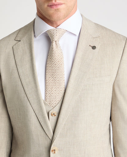 Man wearing a stone jacket