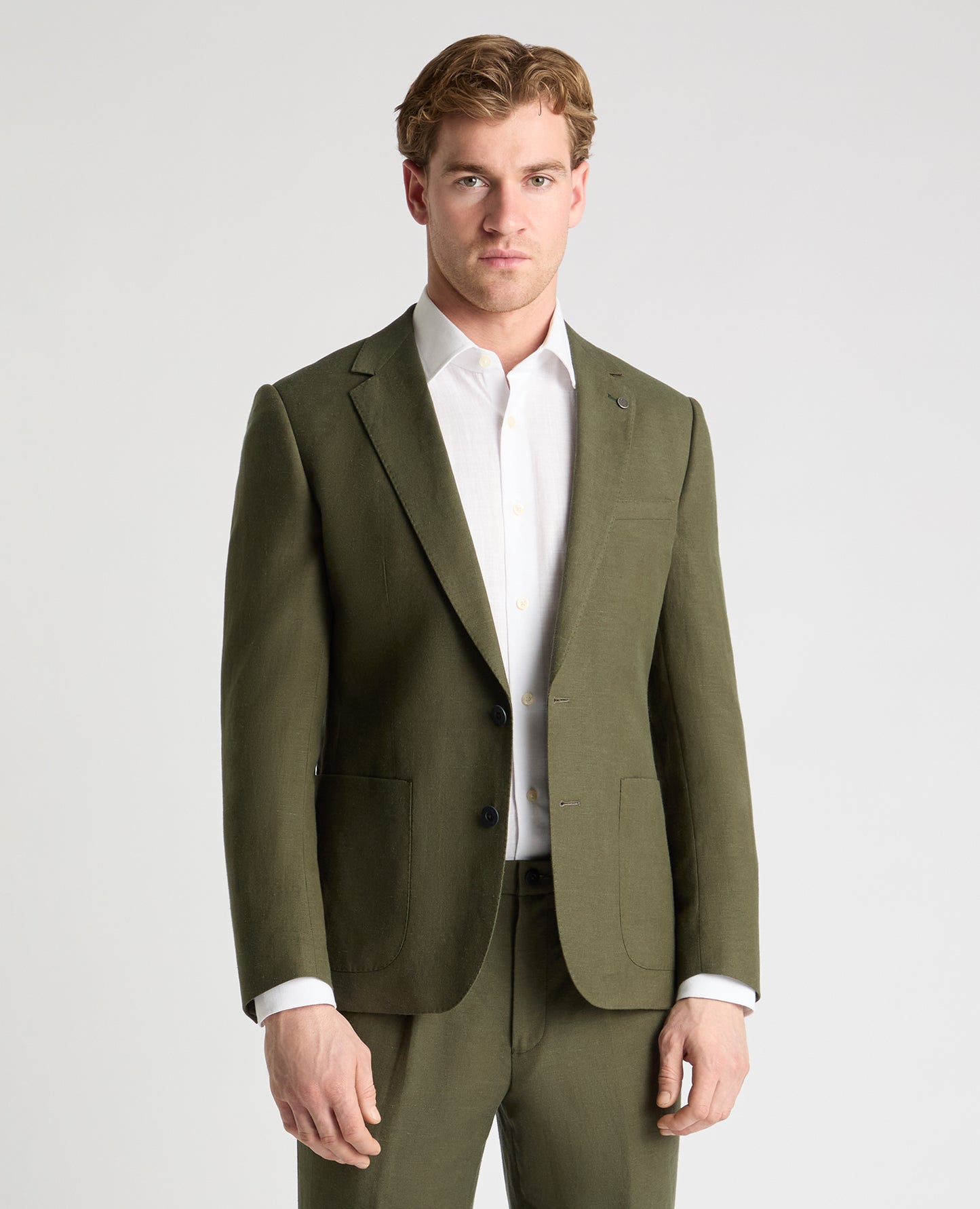 Slim Fit Linen Rich Suit