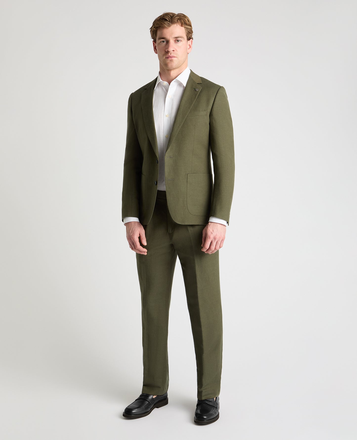 Slim Fit Linen Rich Suit