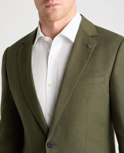 Slim Fit Linen Rich Suit