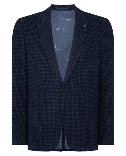 Man wearing a navy Slim Fit Wool-Blend Asti Jacket