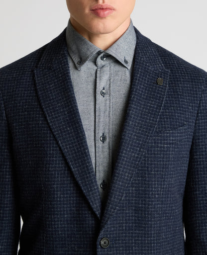 Man wearing a navy Slim Fit Wool-Blend Asti Jacket