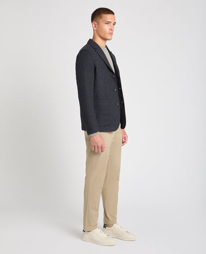 Man wearing a blue jacket