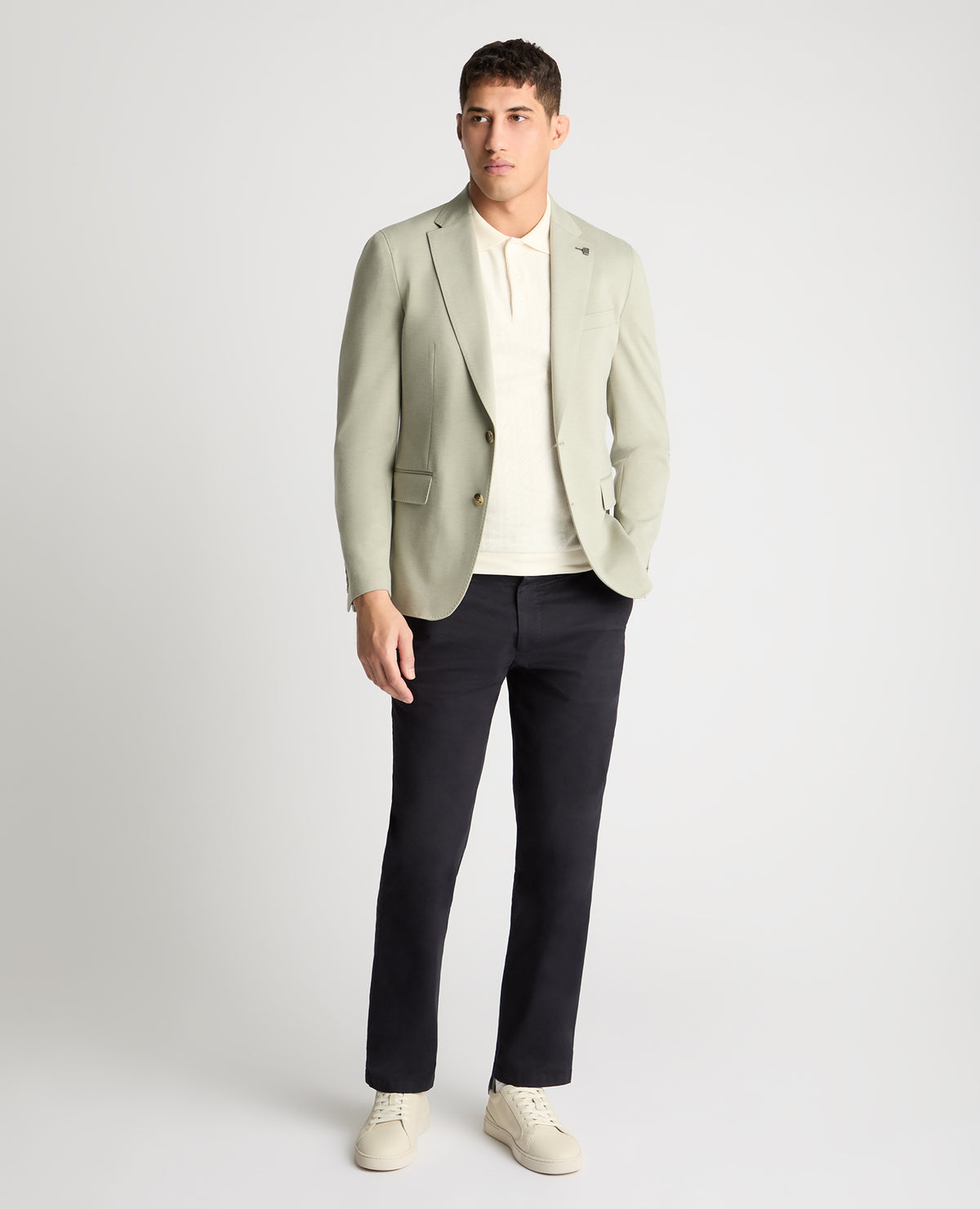 Man wearing a green jacket