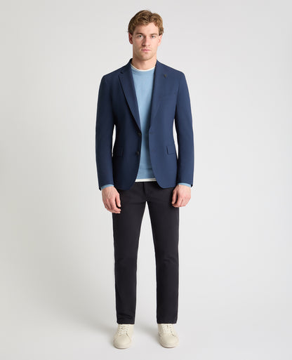 Man wearing a blue jacket