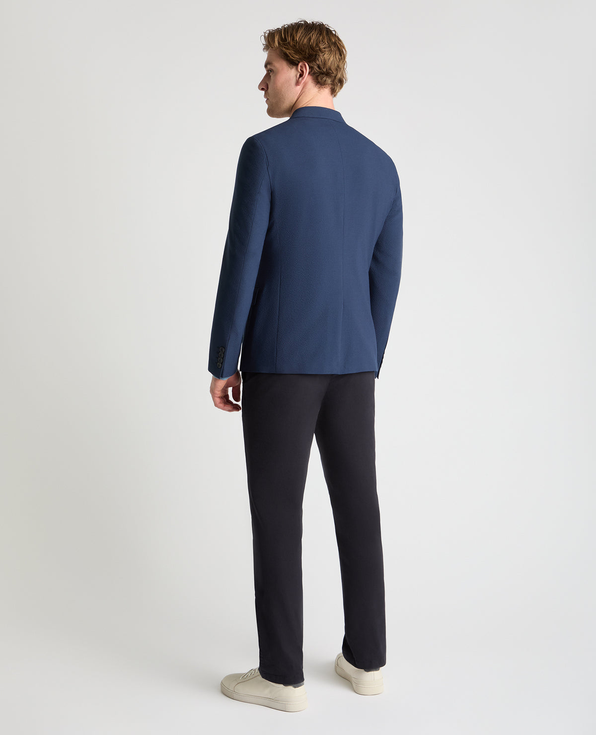 Man wearing a blue jacket