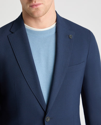 Man wearing a blue jacket