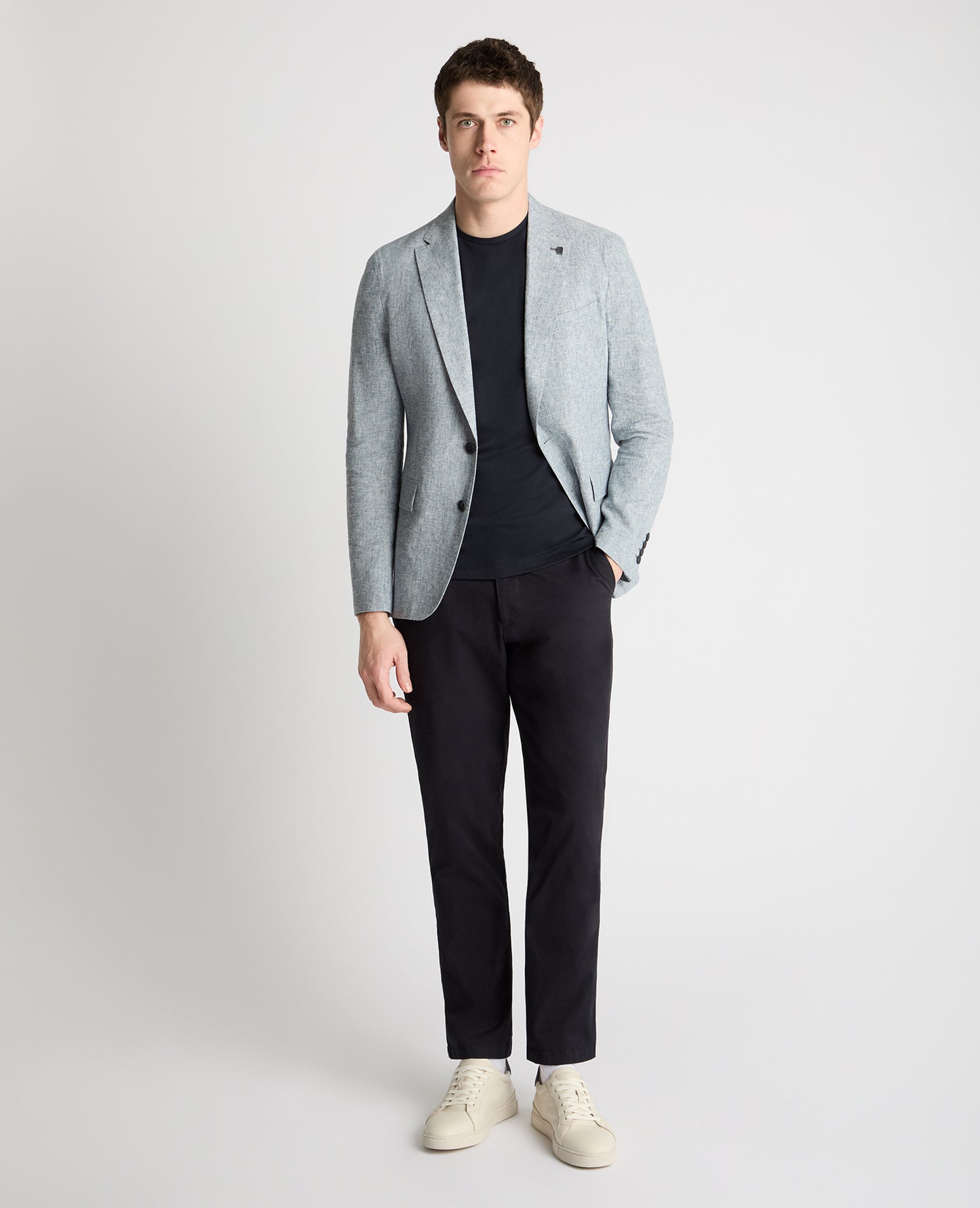 Man wearing a blue jacket