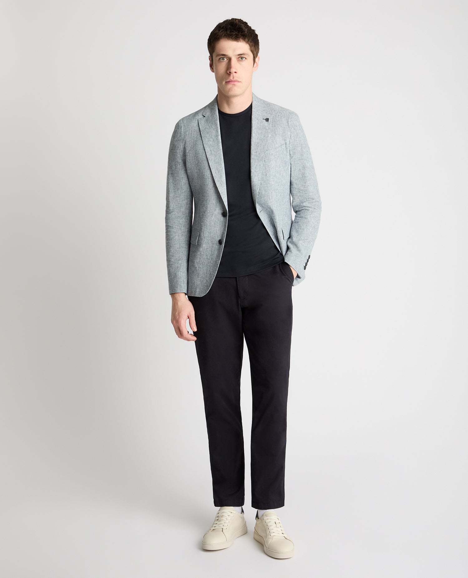 Man wearing a blue jacket