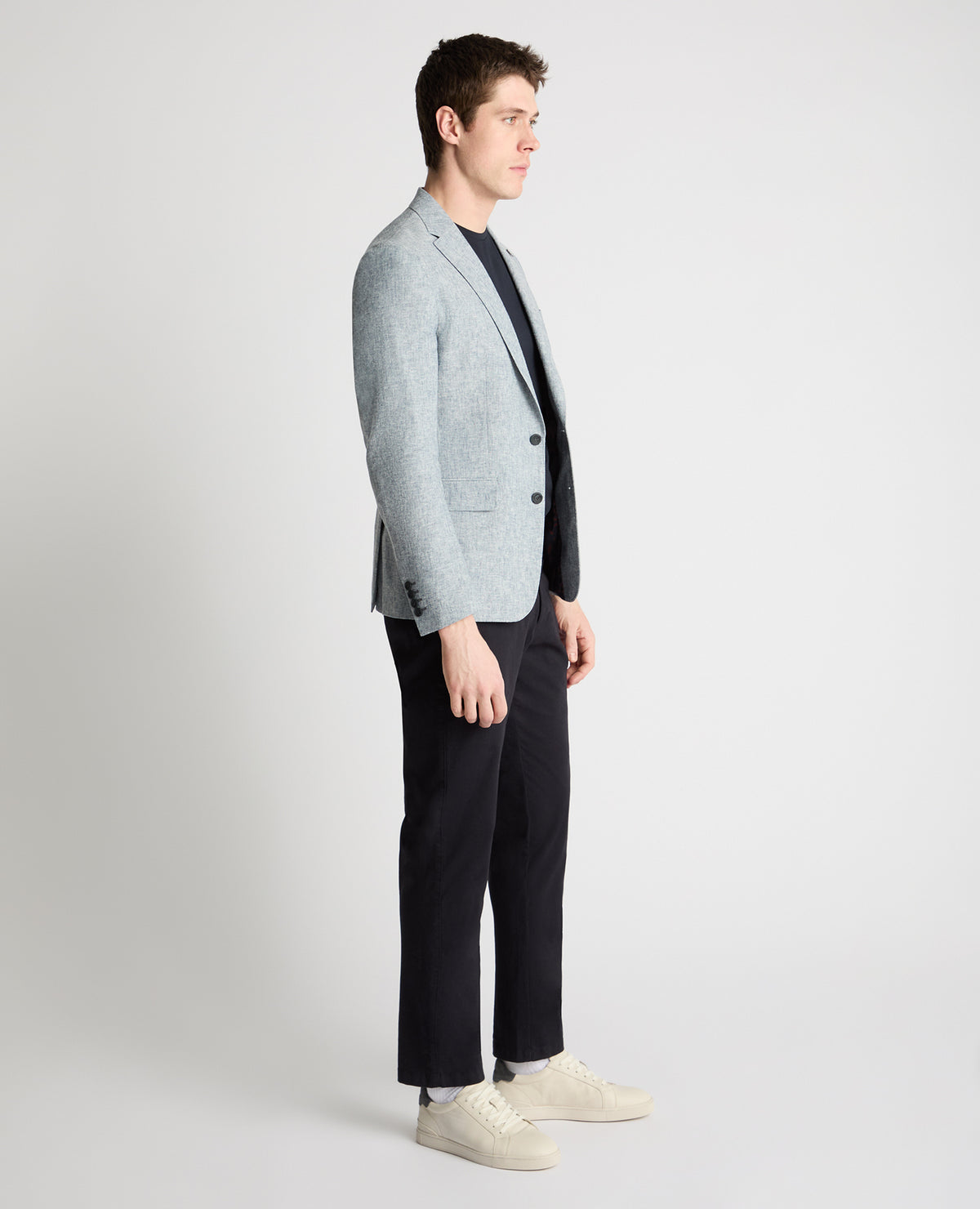 Man wearing a blue jacket