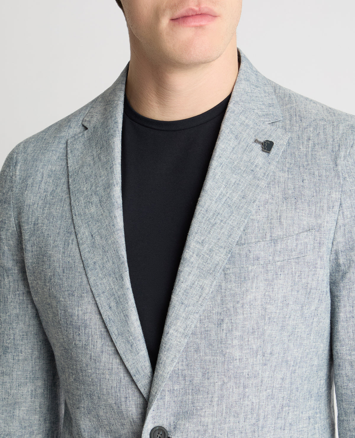 Man wearing a blue jacket