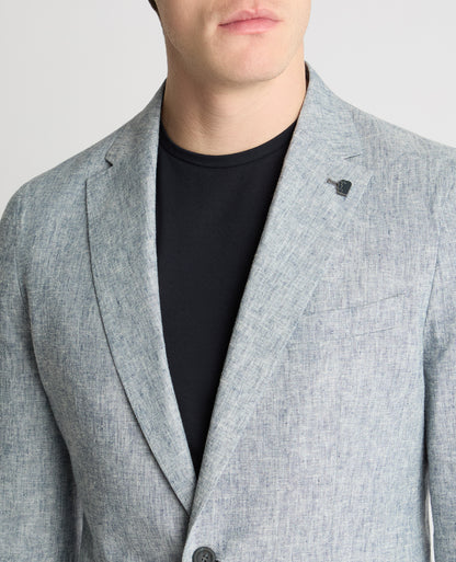 Man wearing a blue jacket