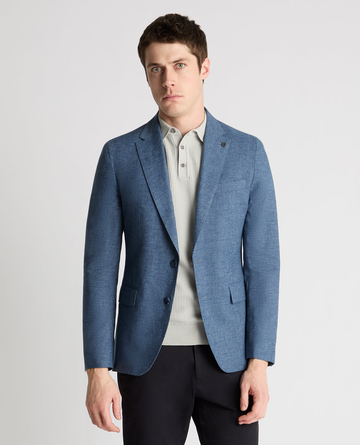 Man wearing a blue jacket