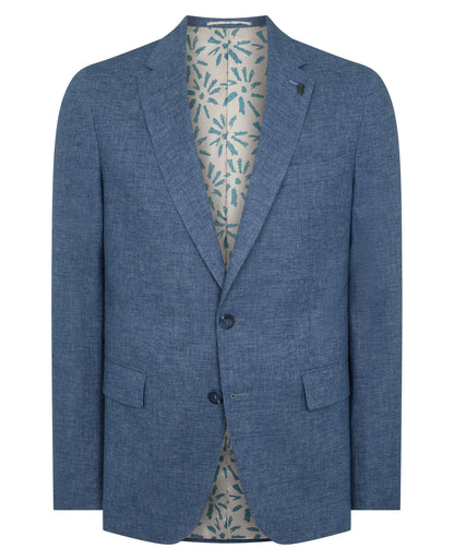 Man wearing a blue jacket