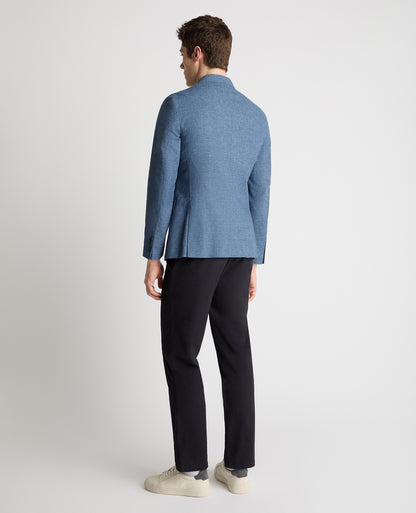 Man wearing a blue jacket