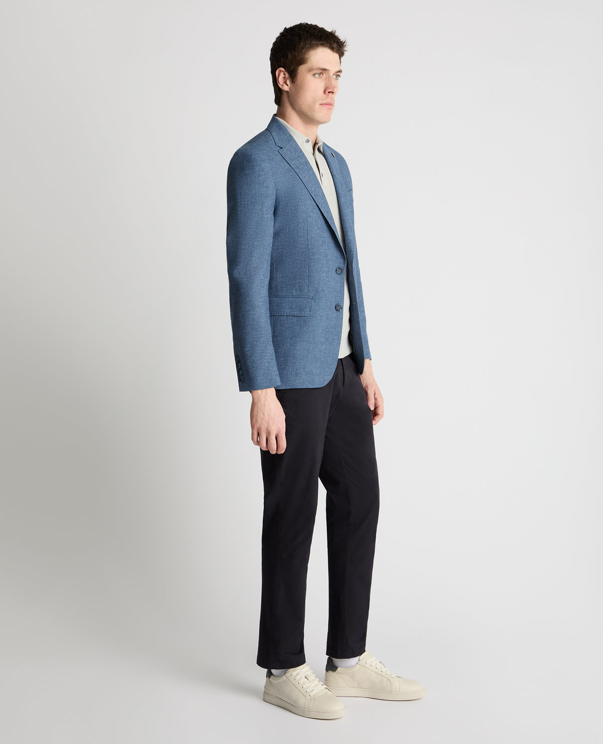 Man wearing a blue jacket