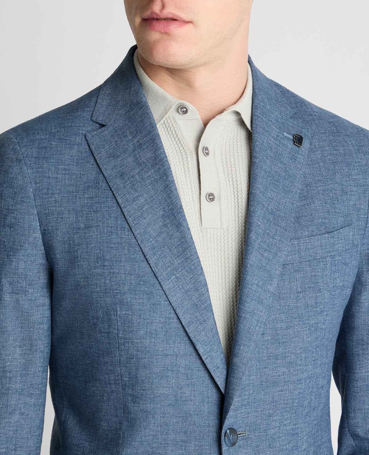 Man wearing a blue jacket