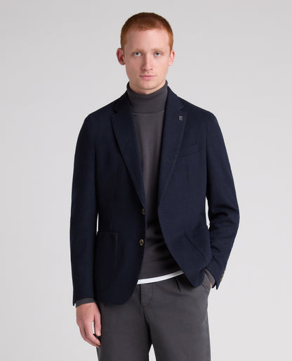Navy Antoni Wool Blend Jacket