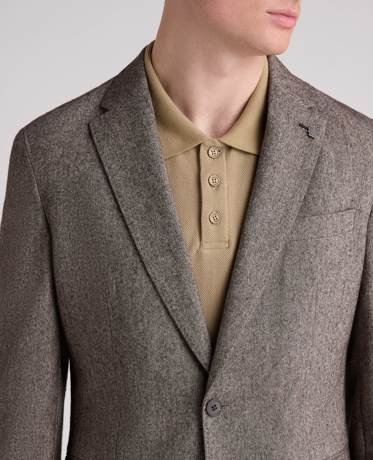 Brown Alto Wool Blend Jacket