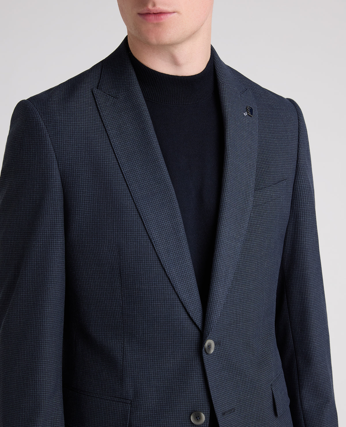 Dark Blue Alfonso Check Jacket