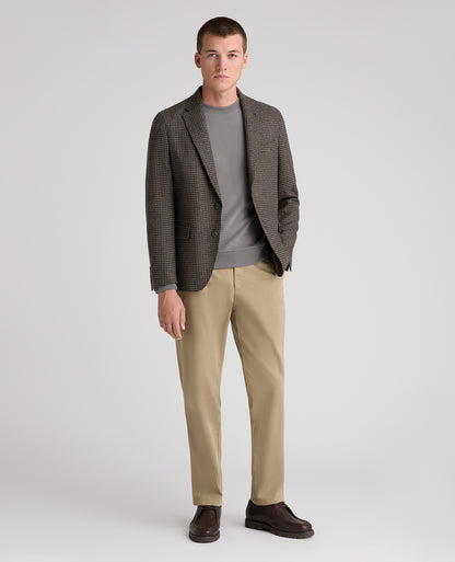 Brown Alto Houndstooth Wool Jacket