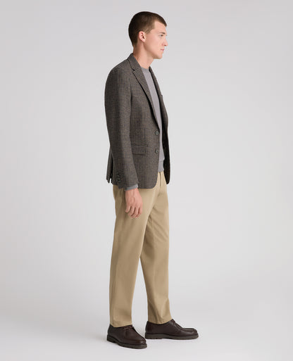 Brown Alto Houndstooth Wool Jacket