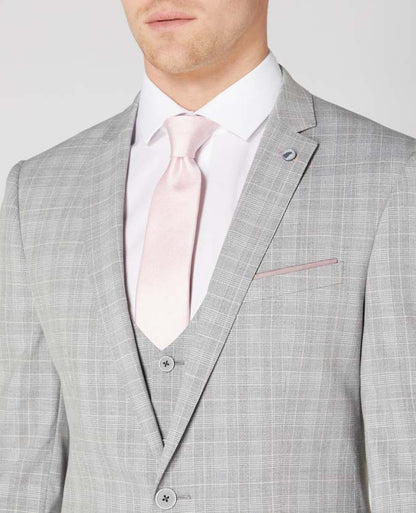 Slim Fit 2-Piece Checked Stretch Suit
