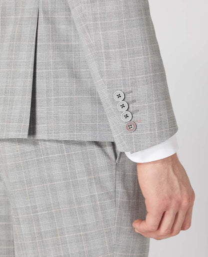 Slim Fit 2-Piece Checked Stretch Suit