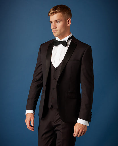 Man wearing a red Slim Fit Wool-Rich Mix and Match Suit Jacket