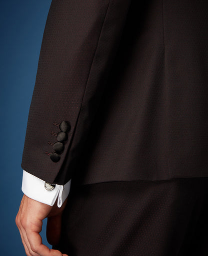 Man wearing a red Slim Fit Wool-Rich Mix and Match Suit Jacket