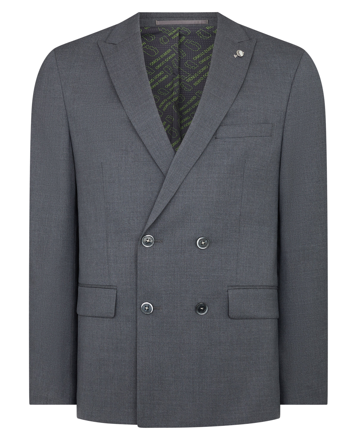 Man wearing a grey Slim Fit Wool-Rich Mix and Match Suit