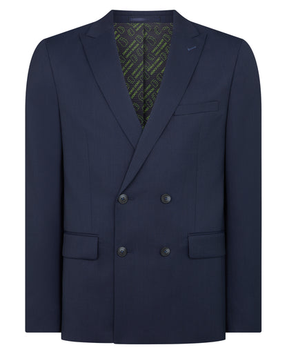 Man wearing a navy Slim Fit Wool-Rich Mix and Match Suit