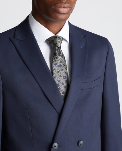 Man wearing a navy Slim Fit Wool-Rich Mix and Match Suit