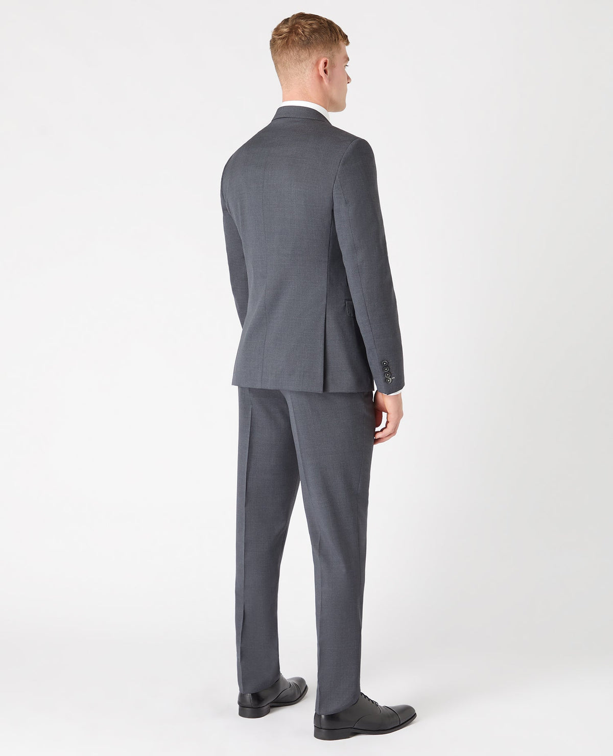 Man wearing a grey Slim Fit Wool-Rich Mix and Match Suit