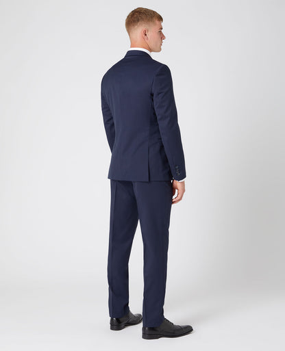 Man wearing a navy Slim Fit Wool-Rich Mix and Match Suit
