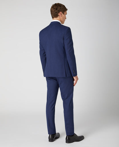 Man wearing a blue X-Slim Fit Wool Rich Mix and Match Suit