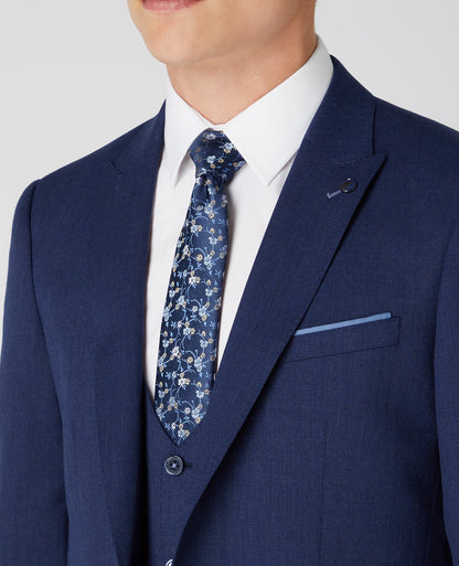 Man wearing a blue X-Slim Fit Wool Rich Mix and Match Suit