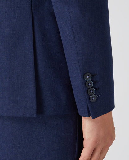Man wearing a blue X-Slim Fit Wool Rich Mix and Match Suit