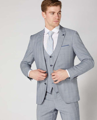 Man wearing a blue X-Slim Fit Wool-Rich Mix and Match Suit