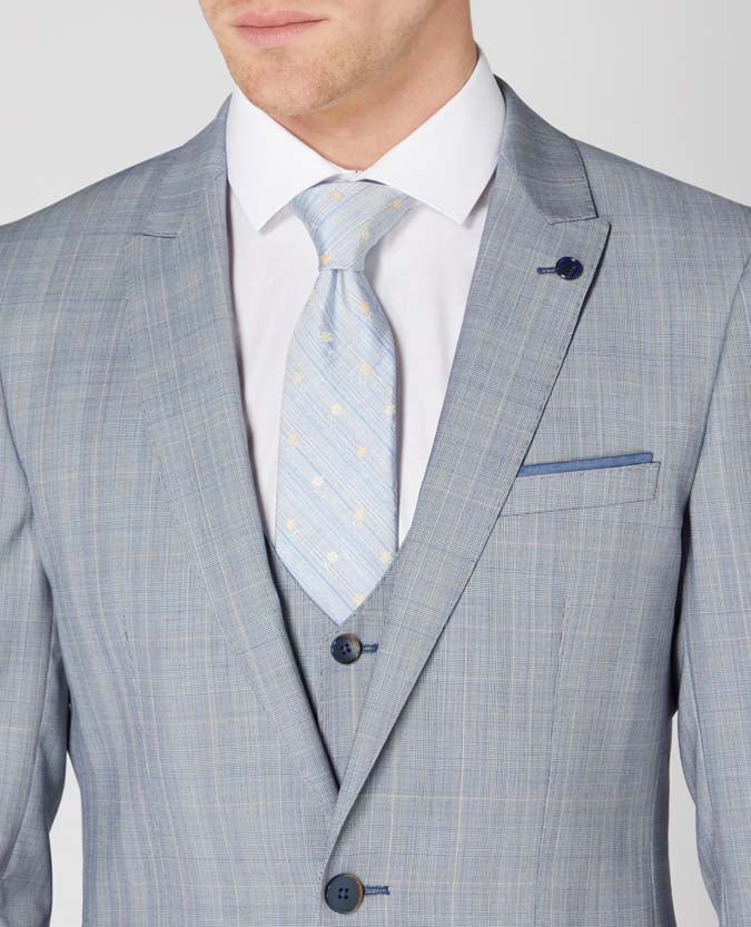 Man wearing a blue X-Slim Fit Wool-Rich Mix and Match Suit