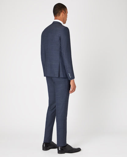 Man wearing a blue Slim Fit Wool-Rich Mix and Match Suit