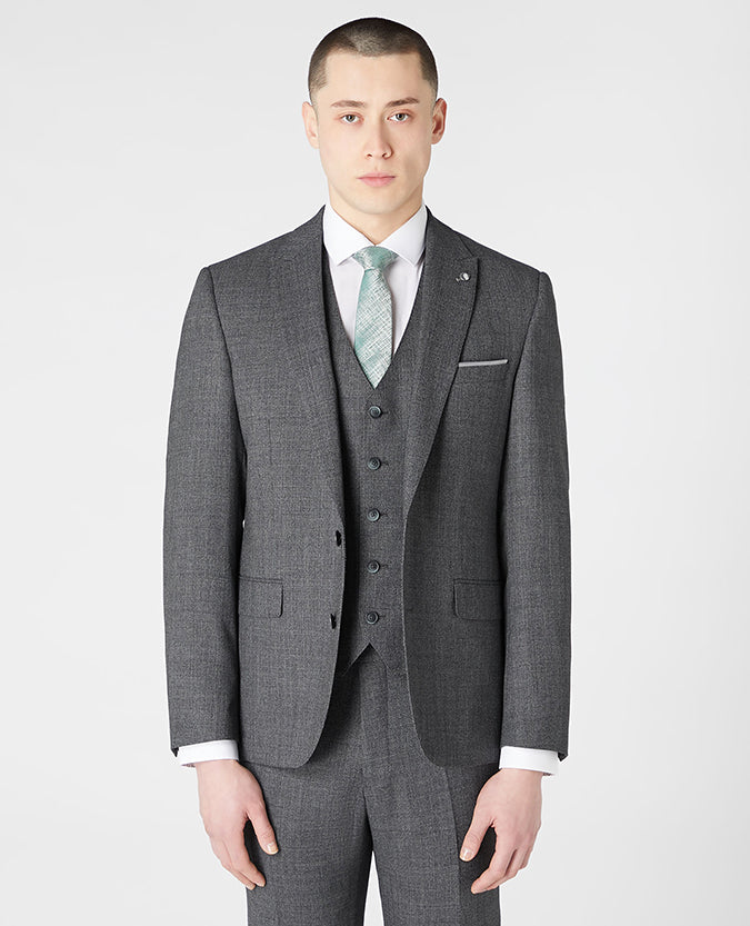 Man wearing a grey Mix and Match Suit Jacket