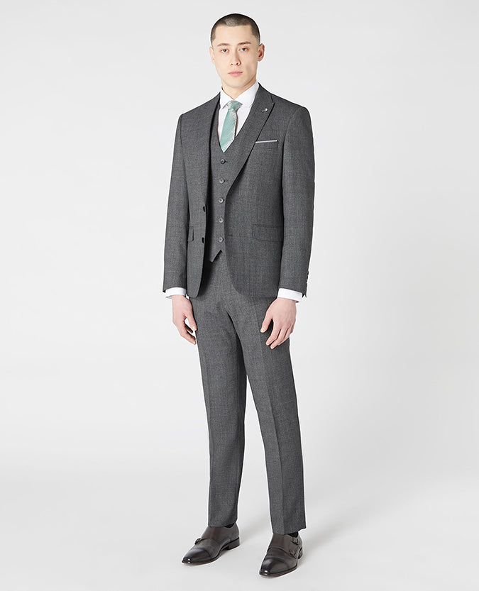 Man wearing a grey Mix and Match Suit Jacket