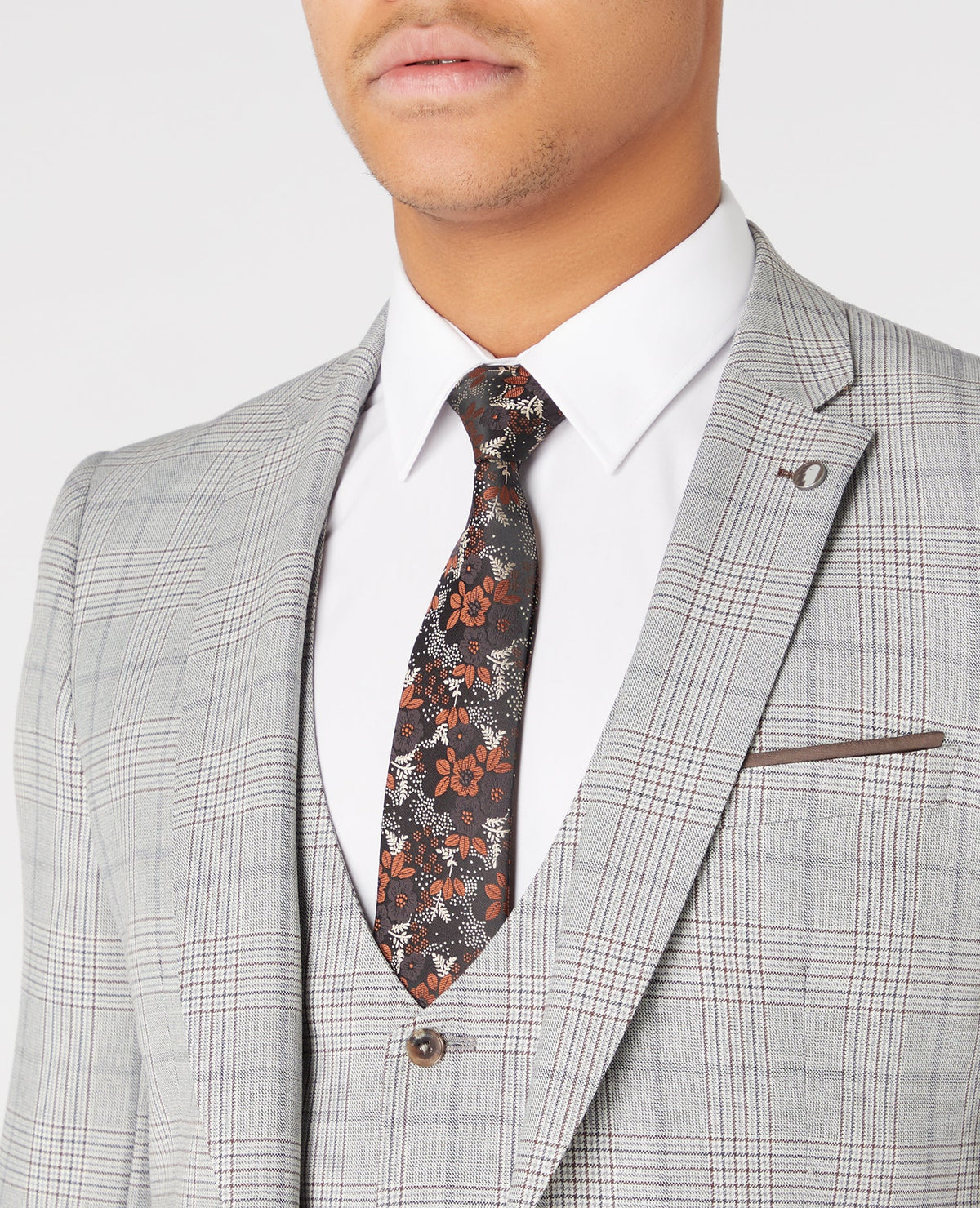 Man wearing a grey X-Slim Mix and Match Suit