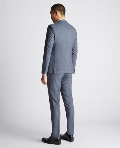 Man wearing a blue X-Slim Fit Wool Blend Mix And Match Suit Jacket