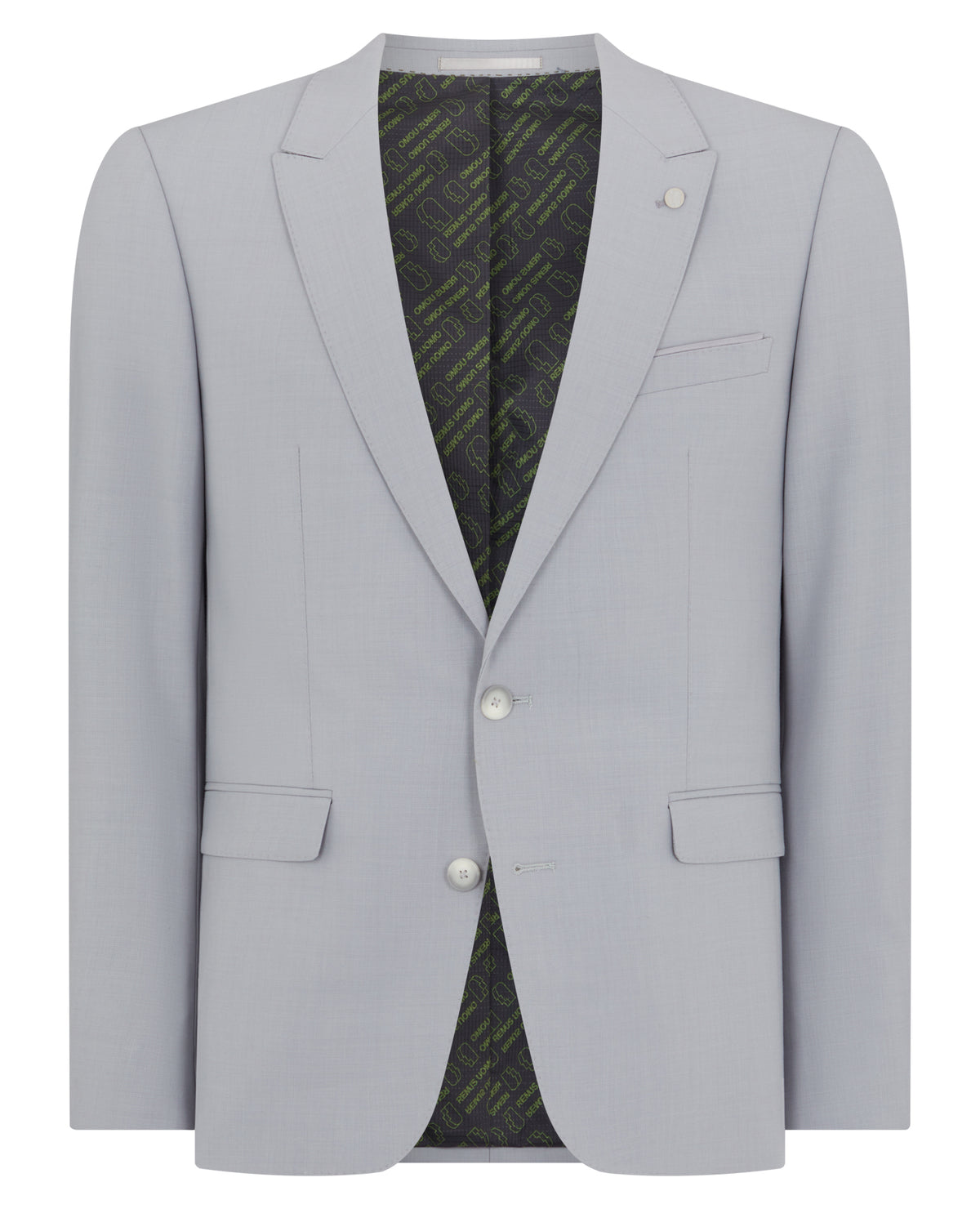 Man wearing a blue Slim Fit Mix and Match Wool-Blend Suit