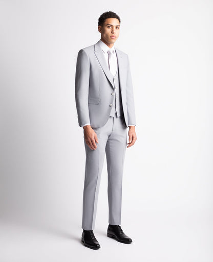Man wearing a blue Slim Fit Mix and Match Wool-Blend Suit